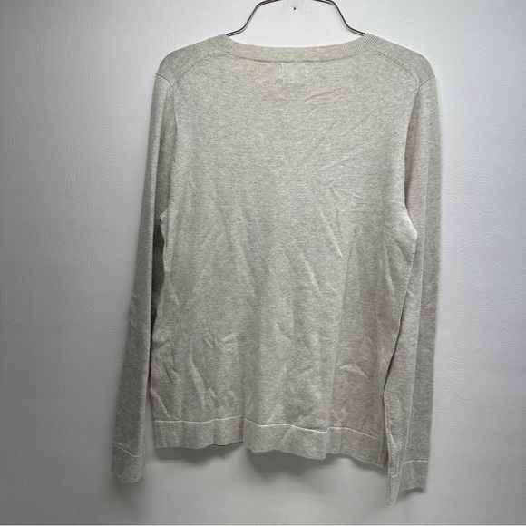 J.Crew factory teddy teacher Apple Design gray Sweater nwt sz M - Picture 10 of 13